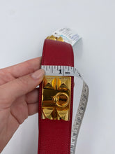 Load image into Gallery viewer, Hermes Rouge Casaque Epsom Leather Collier DeChien Belt