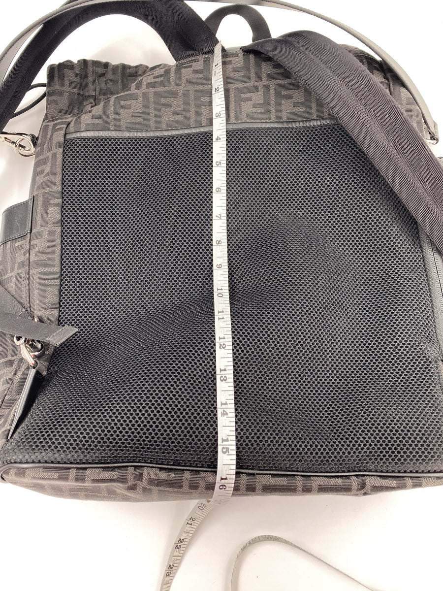 Fendi Gray Monogram Backpack FENDI - Fendi Drive FF jacquard backpack | Leam Roma  main image 3