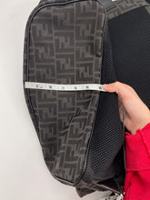 Load image into Gallery viewer, Fendi Strike Backpack Large, Black, Palladium hardware jacquard monogram FF