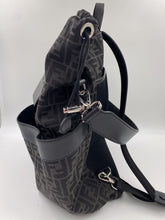 Load image into Gallery viewer, Fendi Strike Backpack Large, Black, Palladium hardware jacquard monogram FF