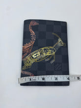 Load image into Gallery viewer, Louis Vuitton Damier Graphite Stamps Passport Holder