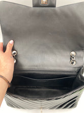 Load image into Gallery viewer, Chanel Black Chevron Patent Jumbo Flap Bag zhacc