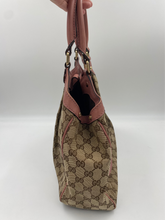 Load image into Gallery viewer, Gucci monogram GG tote Pink leather trim GACC-211944