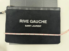 Load image into Gallery viewer, Saint Laurent Rive Gauche canvas wristlet front