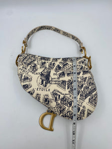 Dior black & white saddle bag