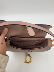 Dior mauve saddle bag