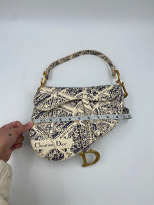 Dior black & white saddle bag