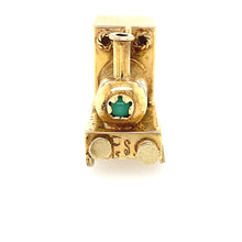 Load image into Gallery viewer, 14K YG Turquoise &amp; Jasper Locomotive Pendant
