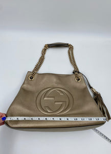 Gucci Metallic Gold Soho tote