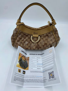 Gucci Gold Coated Canvas Abbey