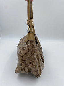 Gucci Gold Coated Canvas Abbey