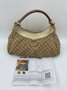 Gucci Canvas D Ring Abbey Hobo